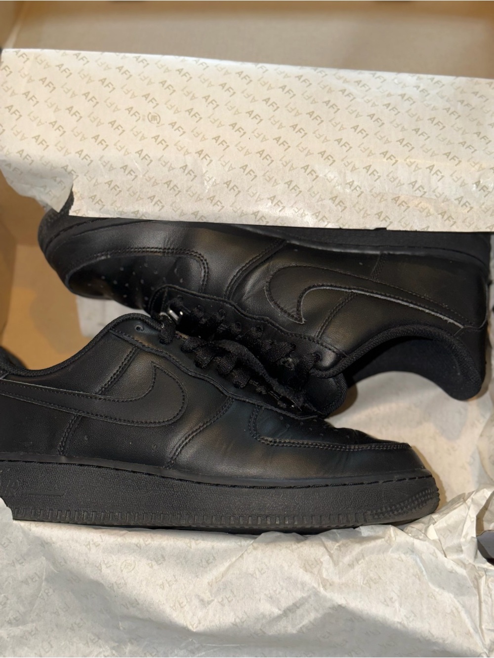 Men's Nike All-Black Low-Top Air Force 1